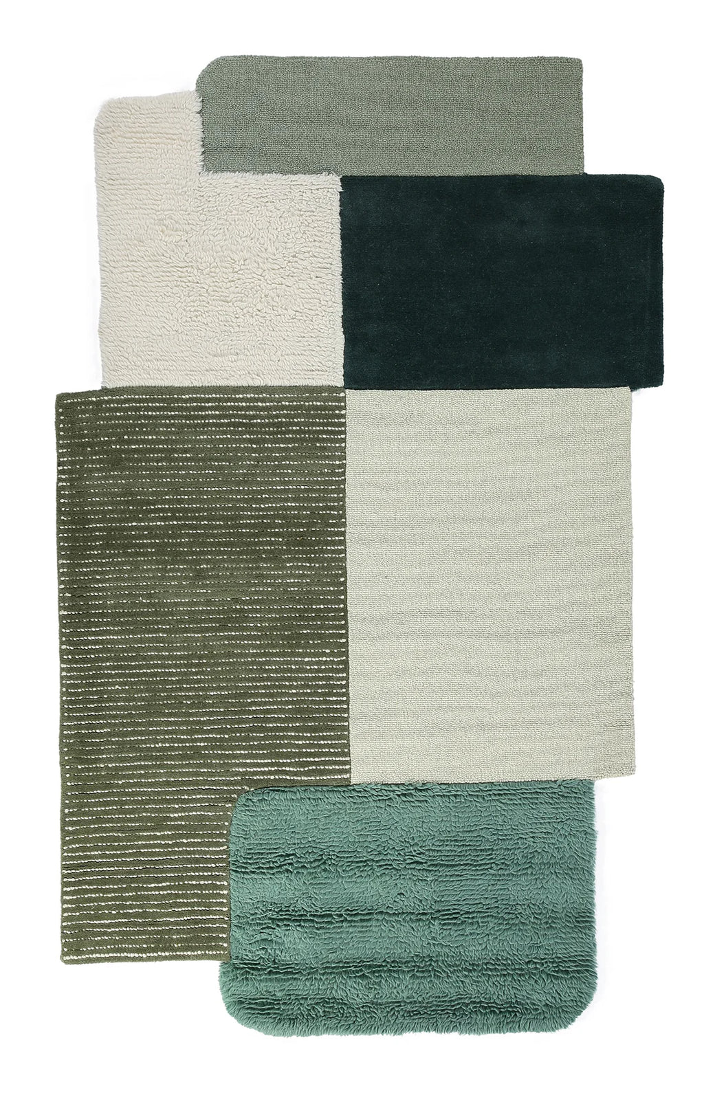 Designer Patchwork Wool Rug