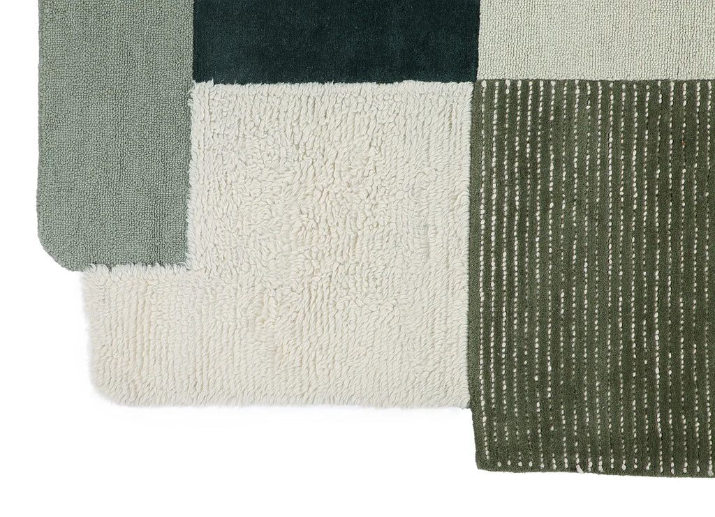 Designer Patchwork Wool Rug