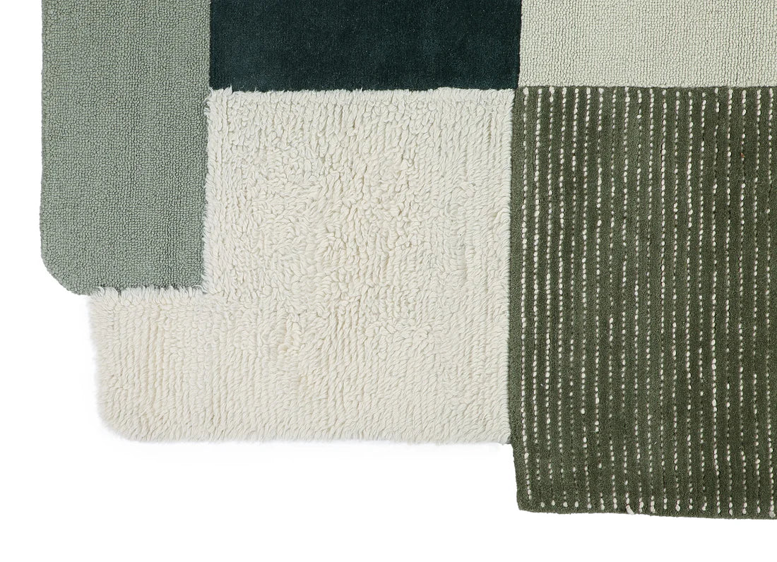 Designer Patchwork Wool Rug