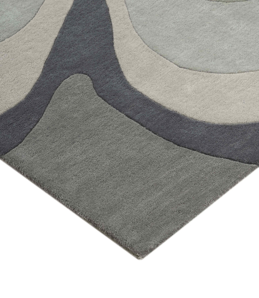 Storm Grey Contemporary Wool Rug