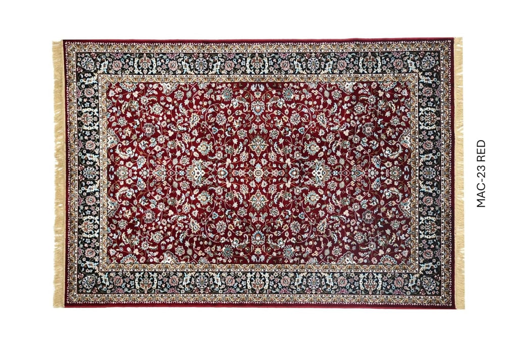 Deep Red Traditional Persian Floral Rug