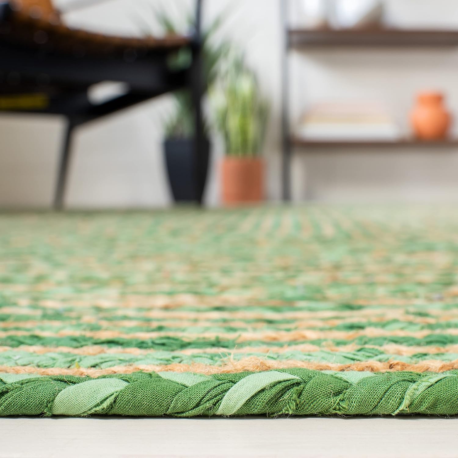 Modern Green Jute Carpet