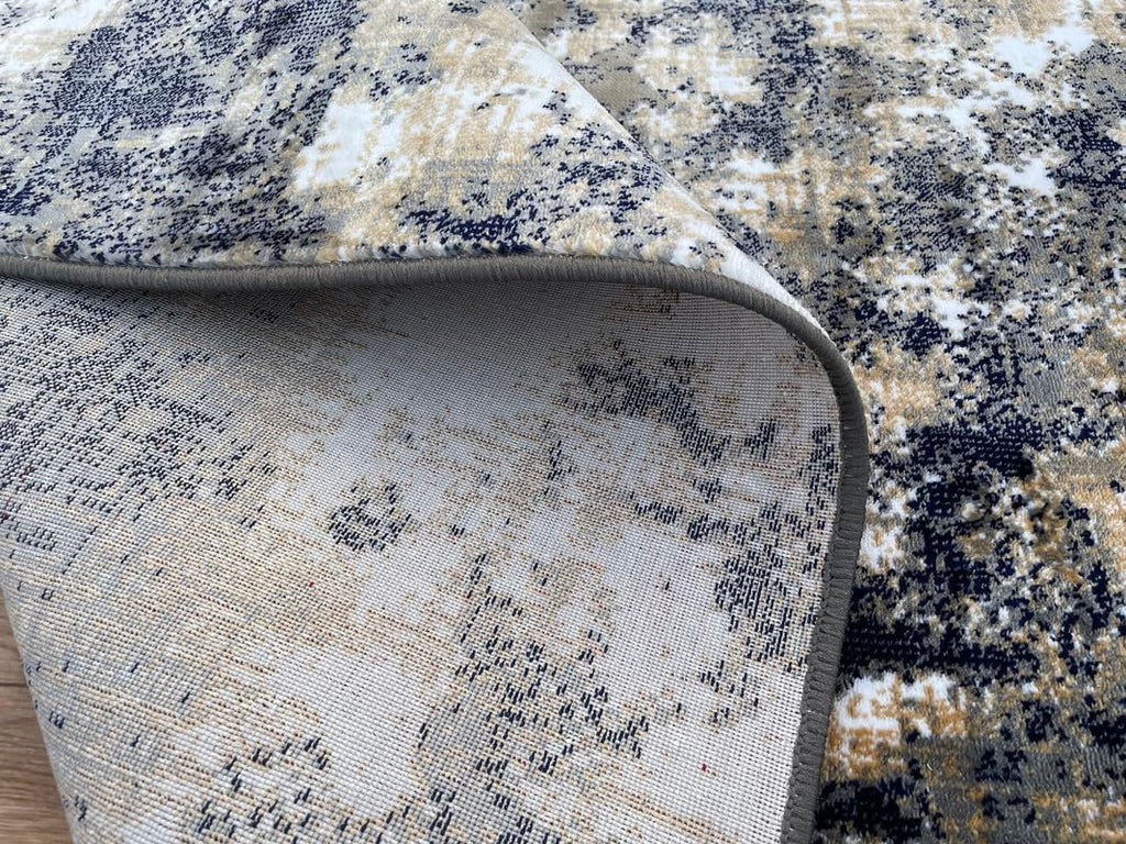 Abstract Distressed Ink Splash Area Rug