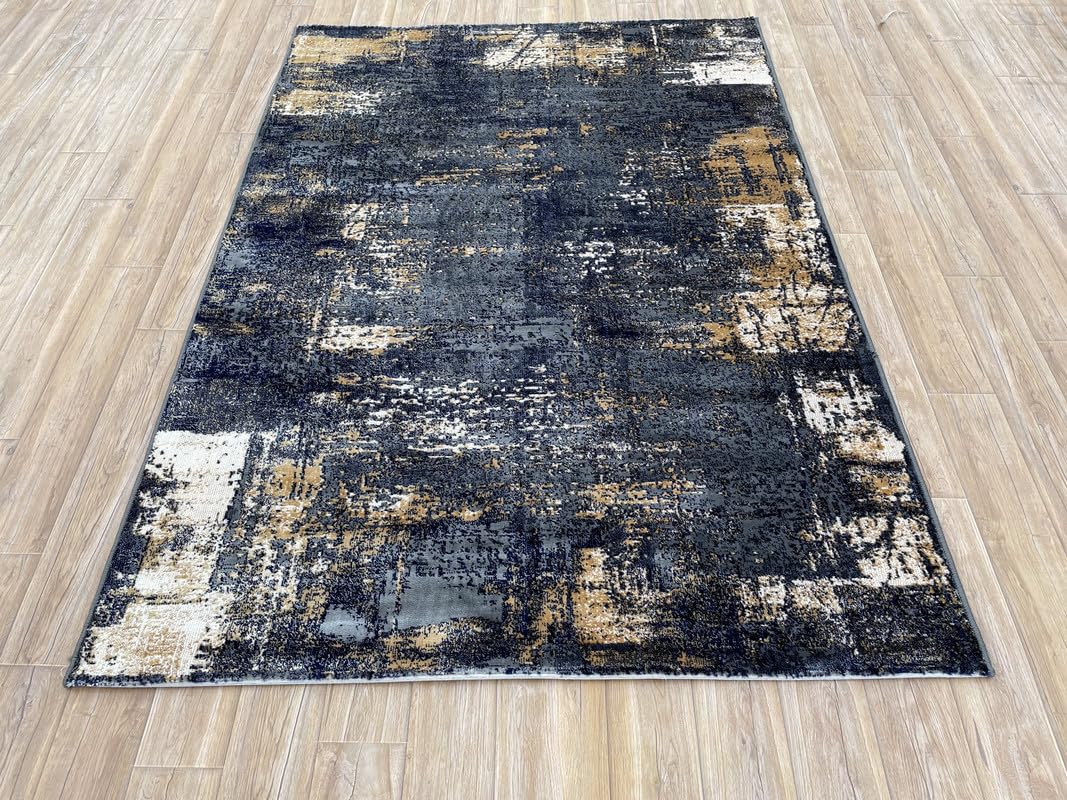 Elegant Faded Texture Neutral Tone Rug
