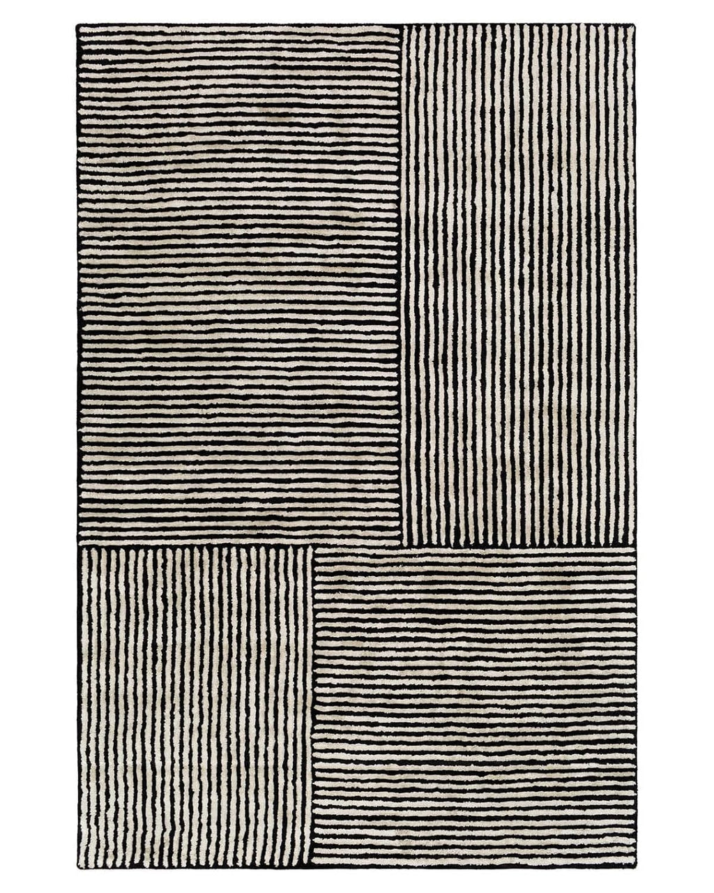 Graphite Linear Texture Luxe Viscose Carpet