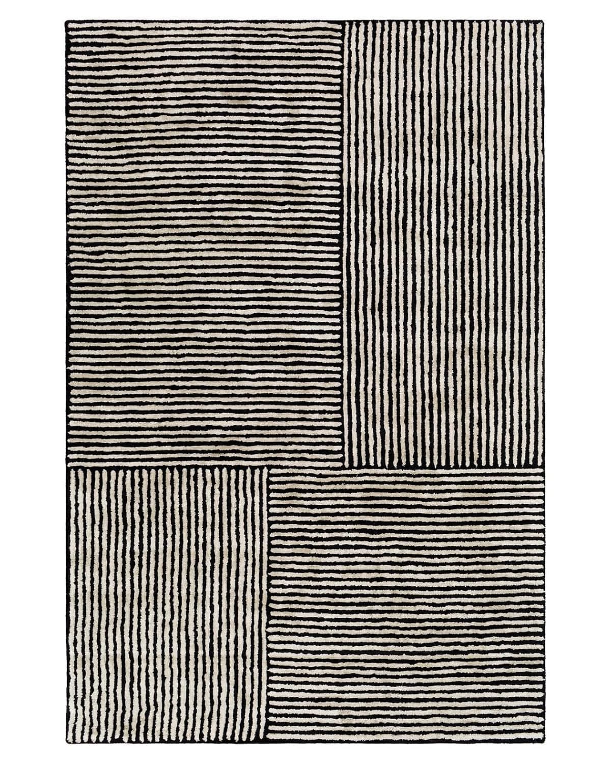 Graphite Linear Texture Luxe Viscose Carpet
