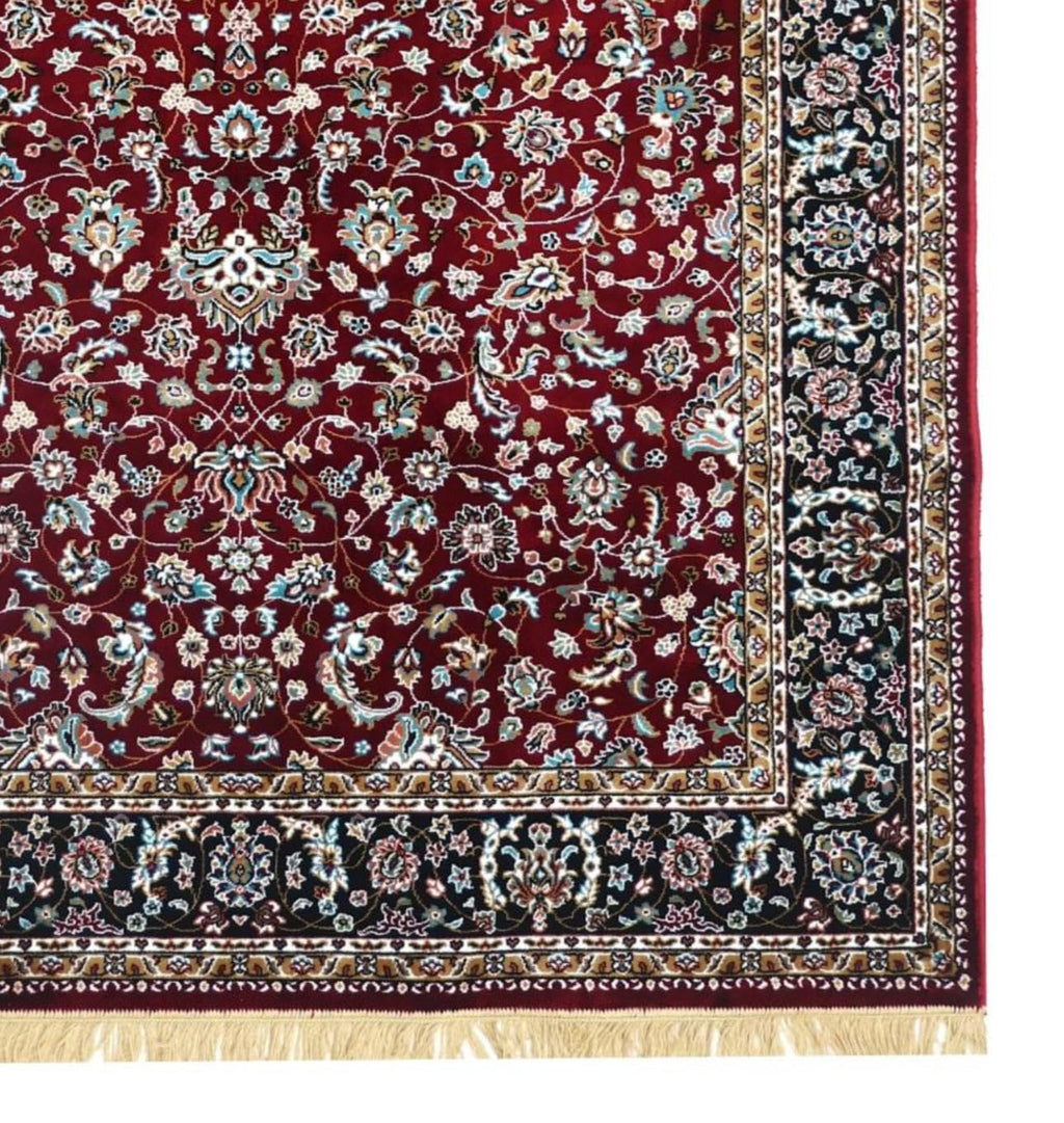 Deep Red Traditional Persian Floral Rug