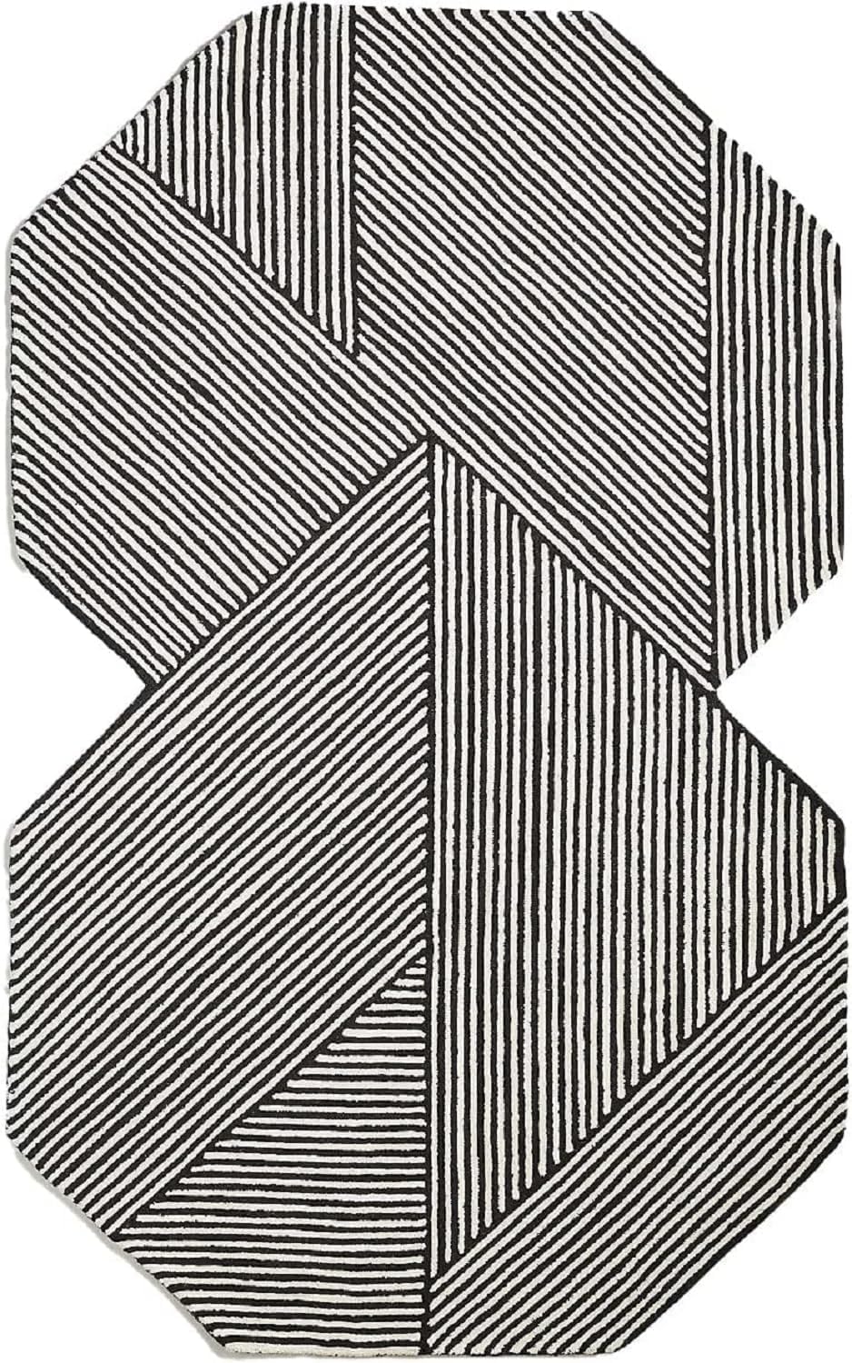 Handmade Tufted Oval Shape Carpet with Super Soft Woolen Carpet for Your Bedroom & Living Room