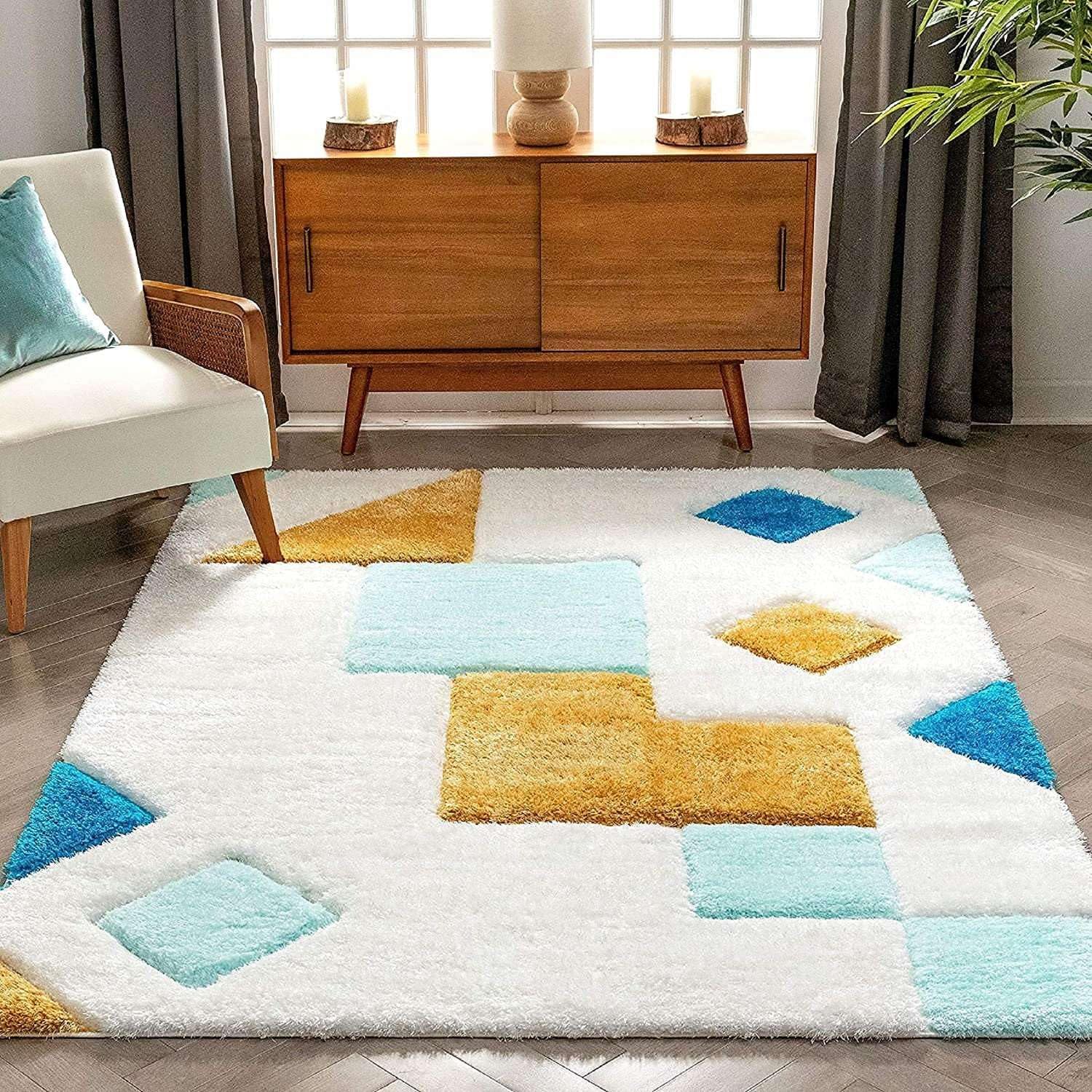 Abstract Geometric Accent Rug