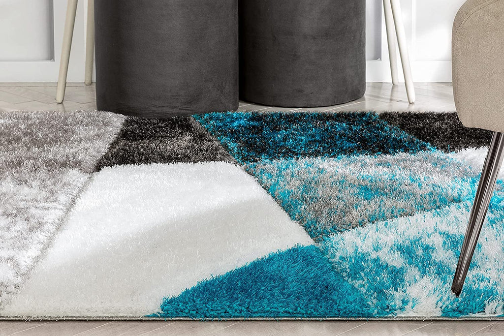 Modern Artistic White Carpet & Rug