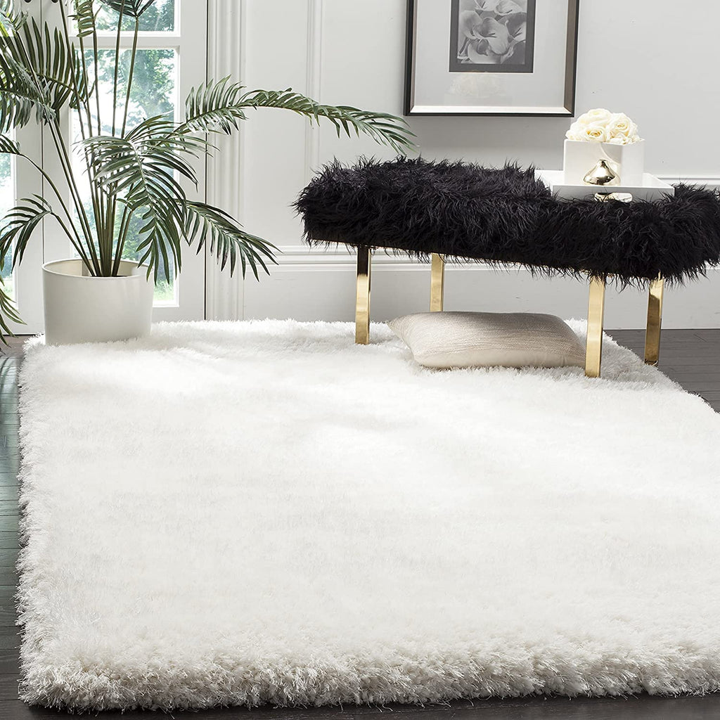 Ultra Soft White Modern Shaggy Carpet