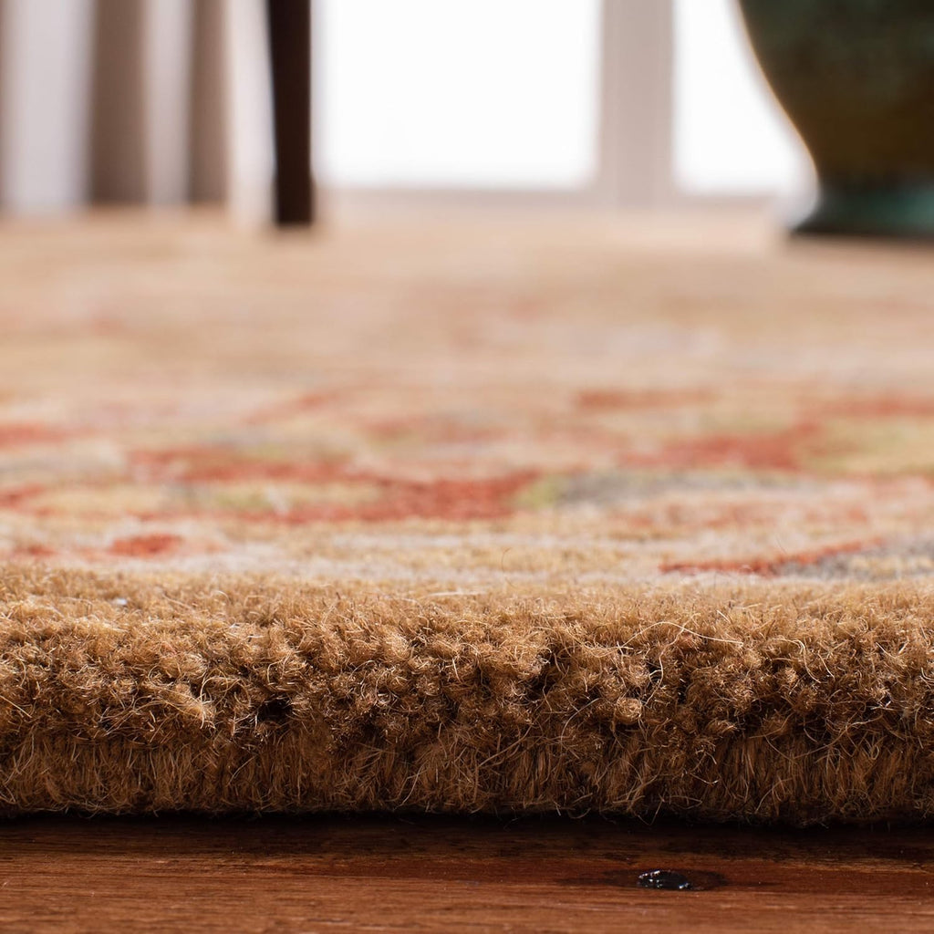 Olive Green Flower  Rug
