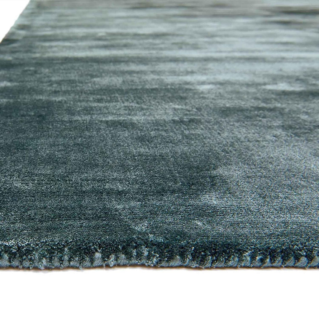 Teal Green Soft Texture Viscose Carpet