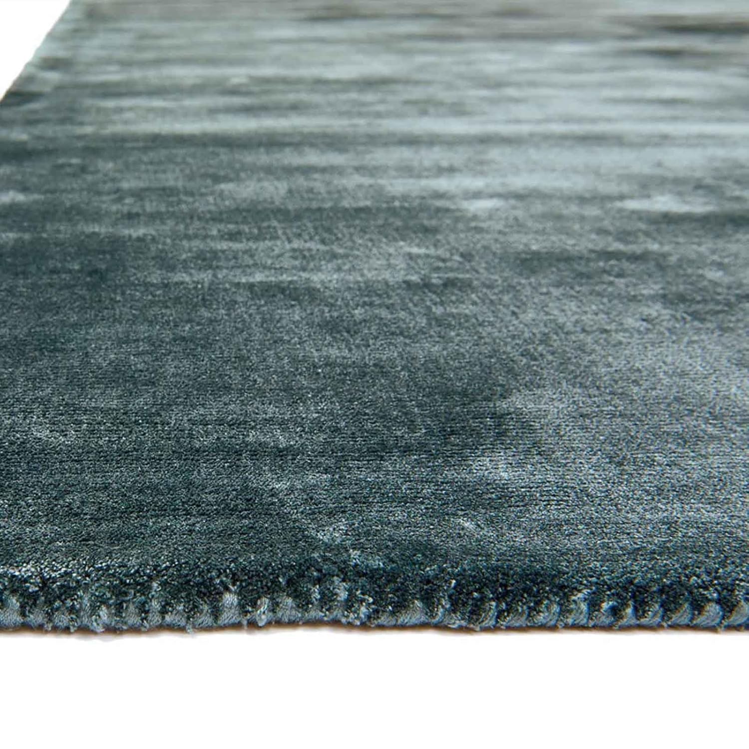 Teal Green Soft Texture Viscose Carpet