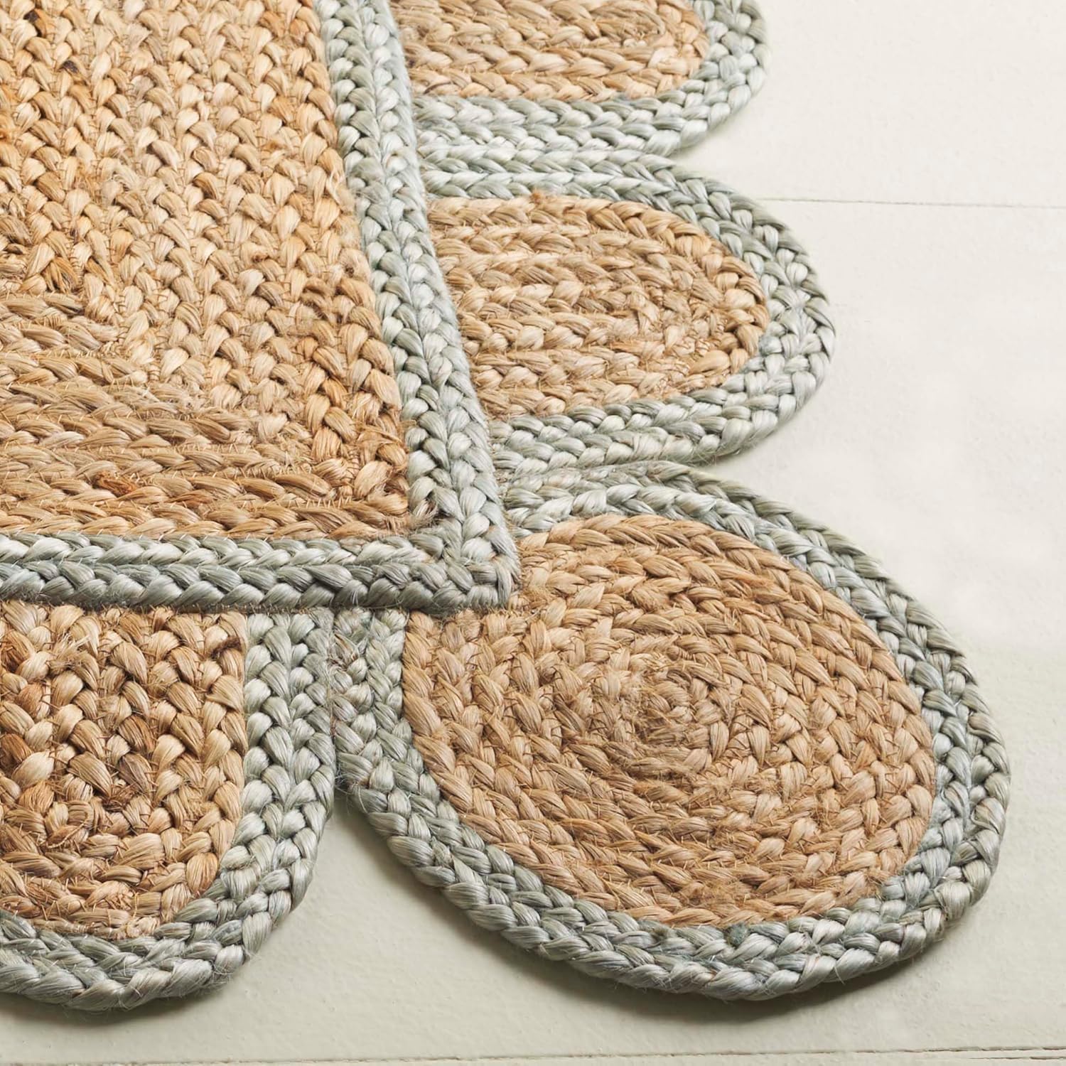 Natural Fiber Jute Carpet with Decorative Trim