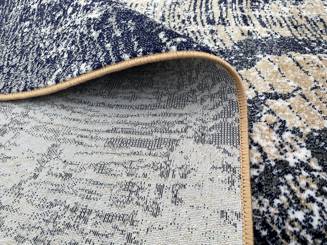 Luxury Brushstroke Design Neutral Tone Rug