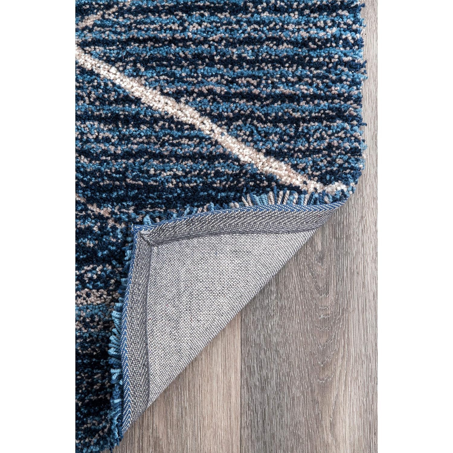Navy Blue Diamond Trellis Rug