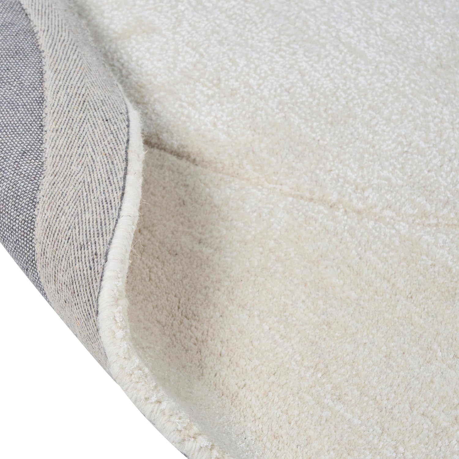 Alabaster Cream Curved Pebble Rug