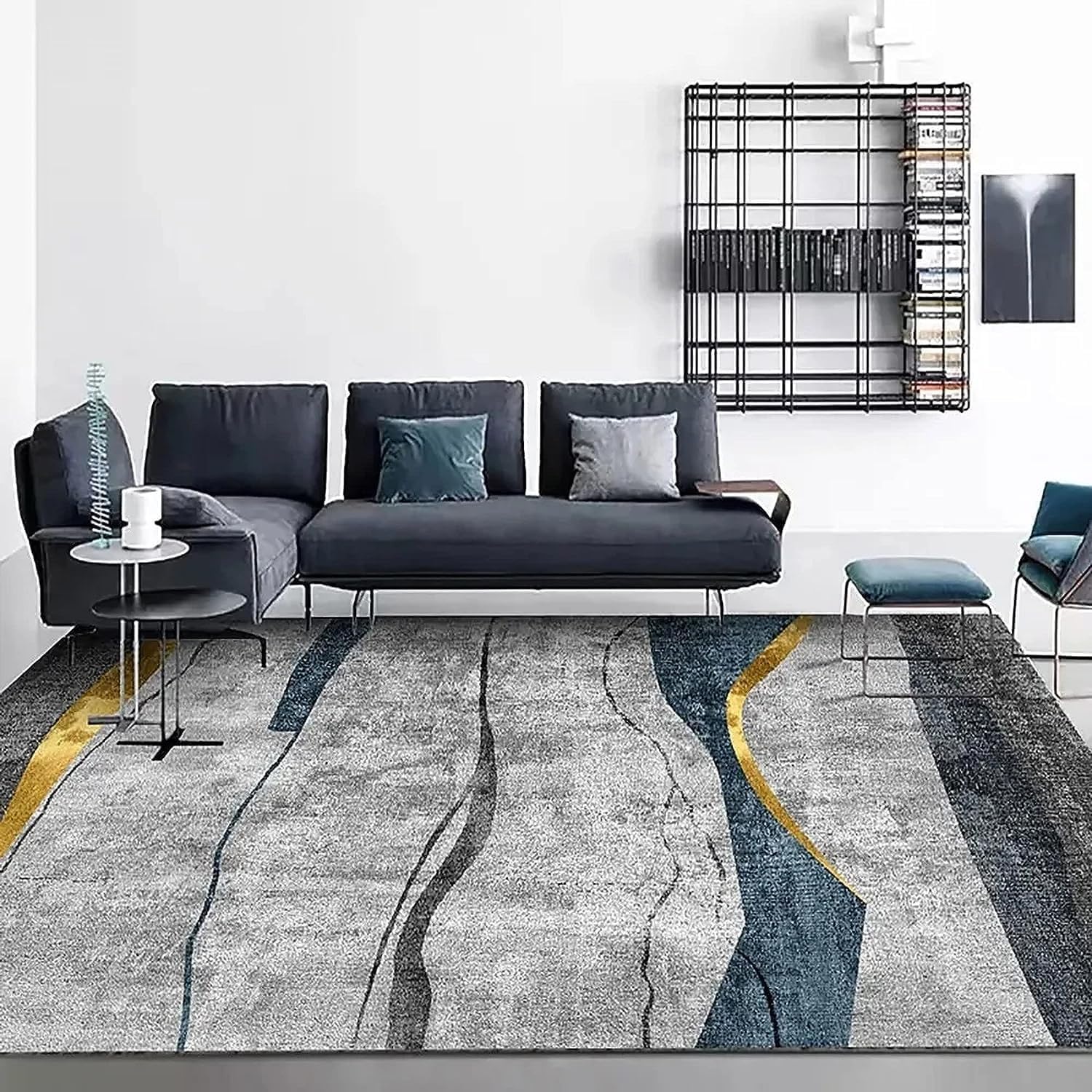 Premium Grey Linear Viscose Carpet