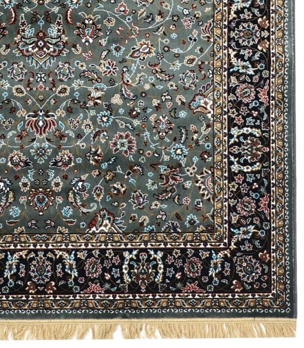 Elaborate All Over Floral Persian Silk Rug