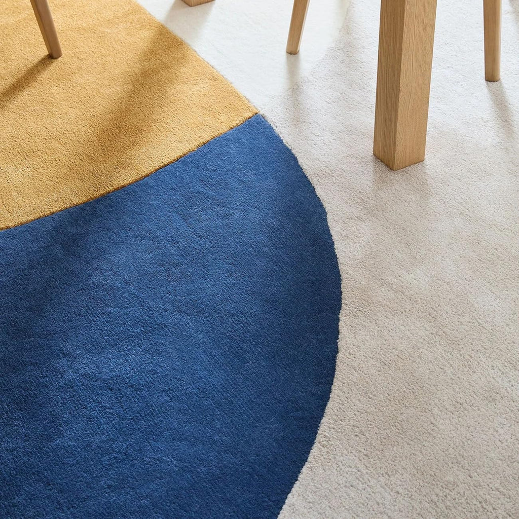 Handmade Tufted Oval Shape Carpet with Super Soft Woolen Carpet for Your Bedroom & Living Room