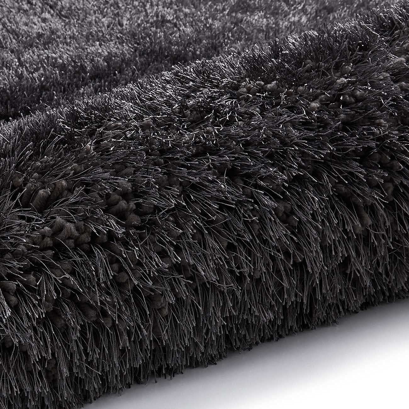 Deep Grey Plush Living Room Carpet