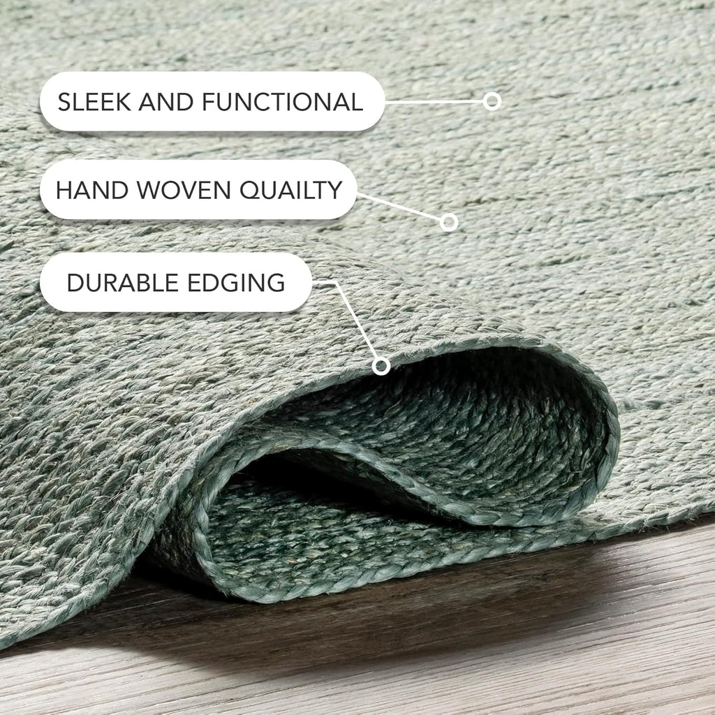 Soft Sage Handwoven Jute Carpet