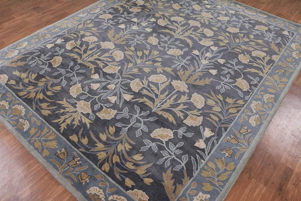 Dark grey persian hallway rug