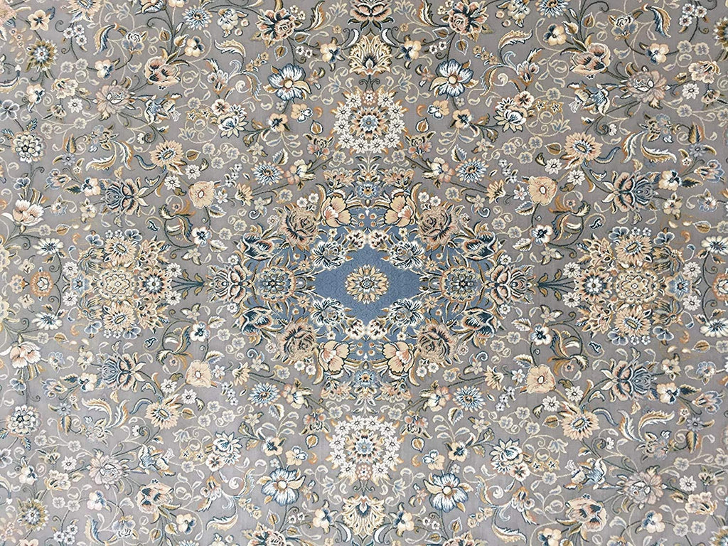 Vintage Irani Carpet with Soft Muted Floral Pattern Detail