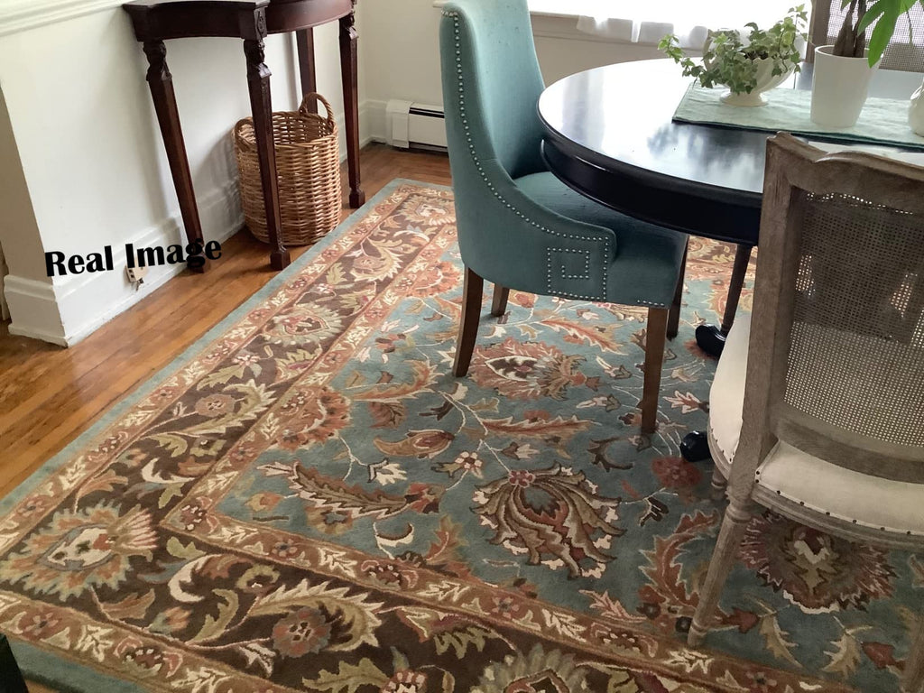 Refined Aqua Blue Persian Rug