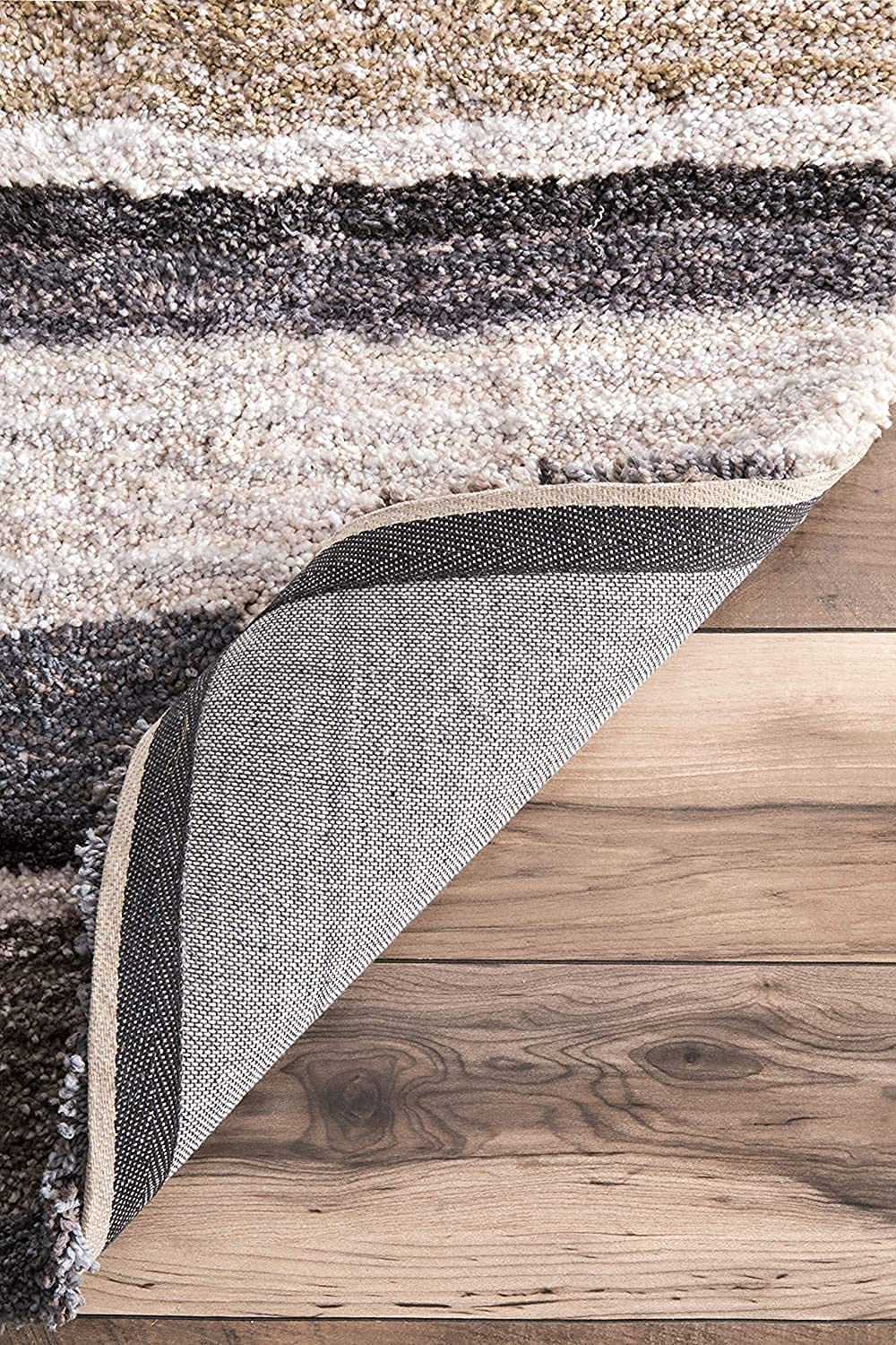 Grey & Beige Contemporary Living Room Carpet