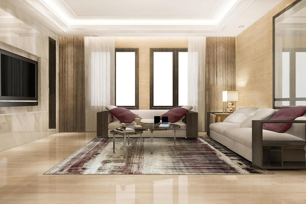 Contemporary Style Neutral Area Rug