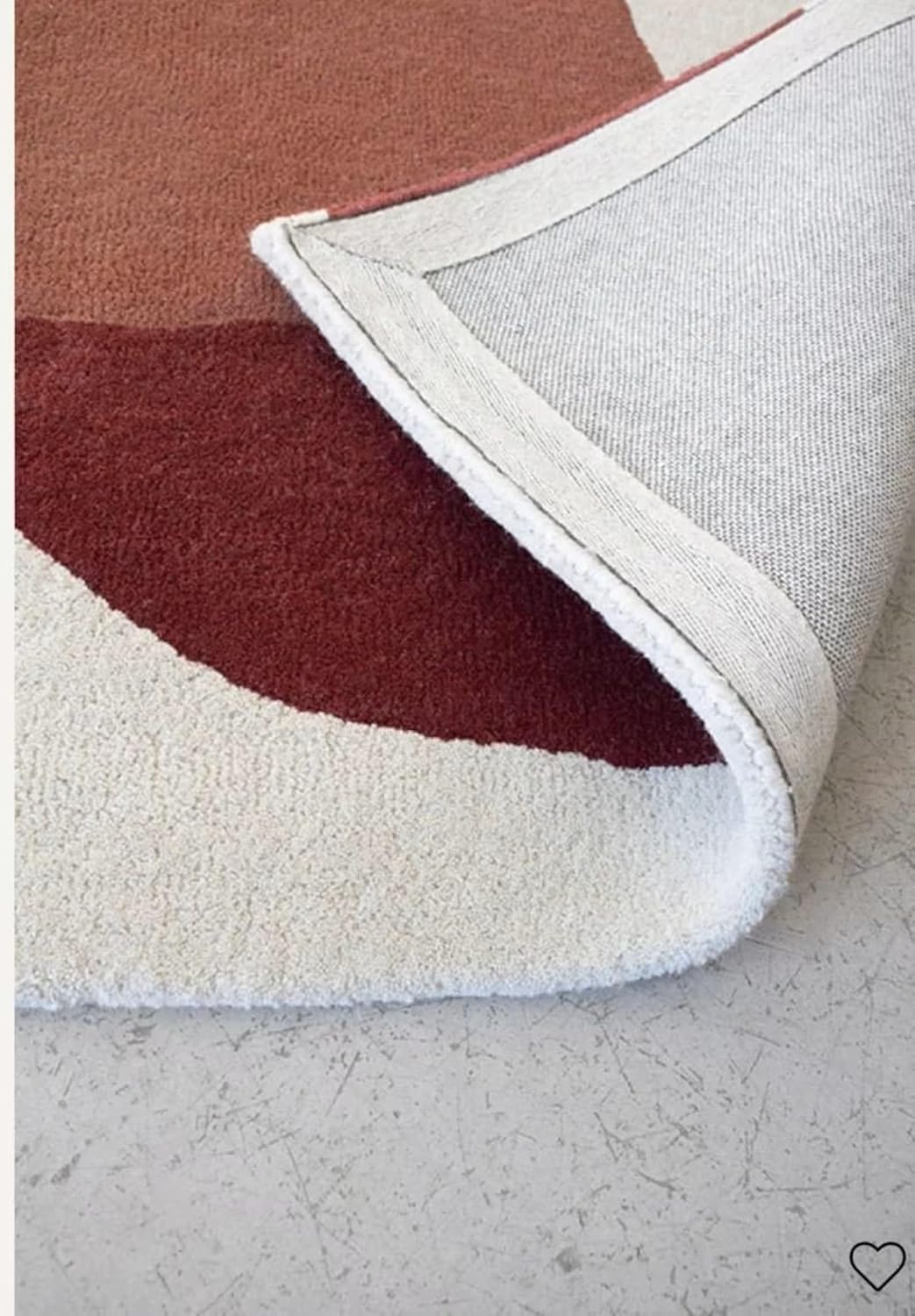 Abstract Terracotta Wool Modern Rug