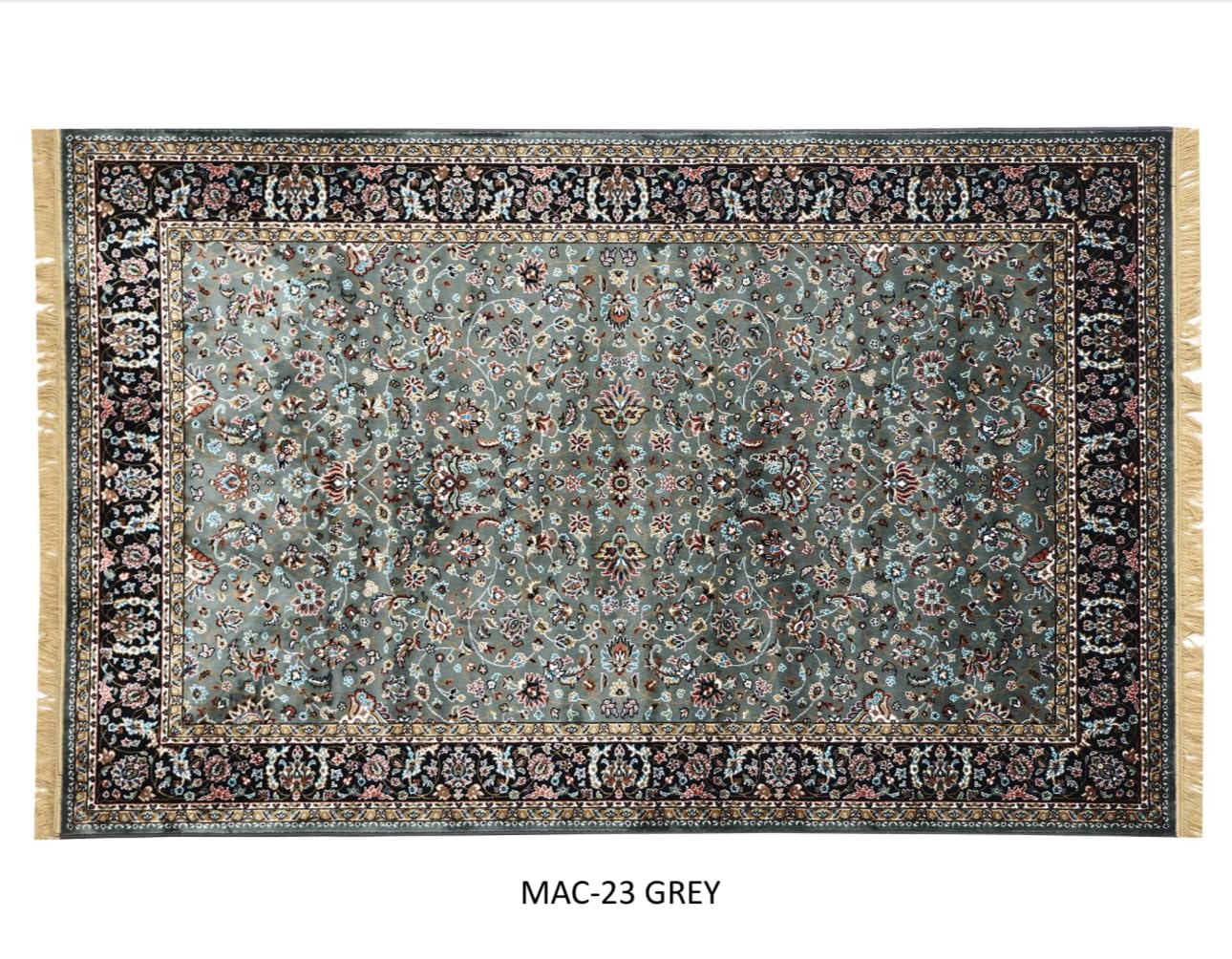 Elaborate All Over Floral Persian Silk Rug