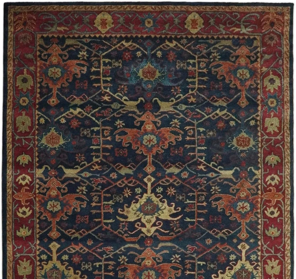 Midnight Blue Hand Tufted Wool Rug