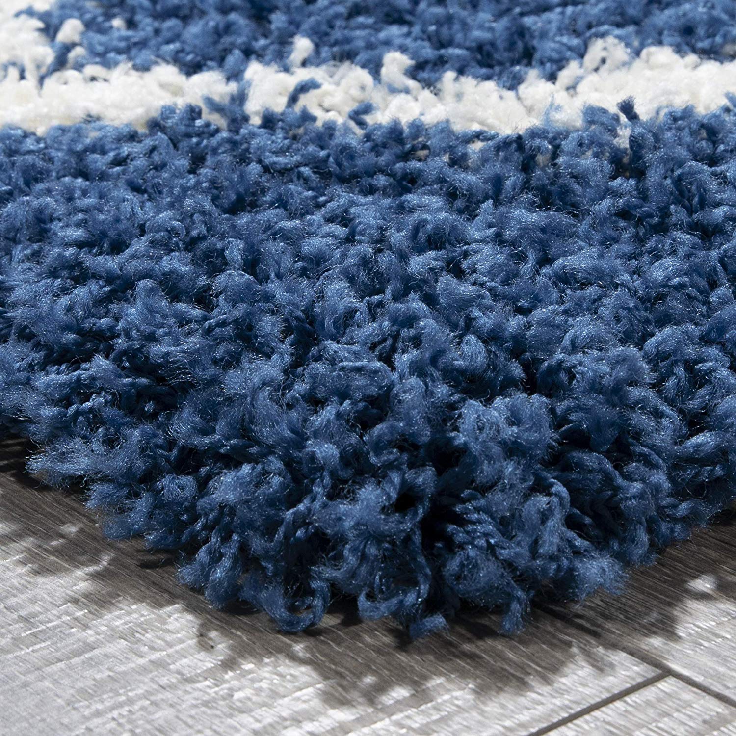 Contemporary Lattice Blue Carpet & Rug