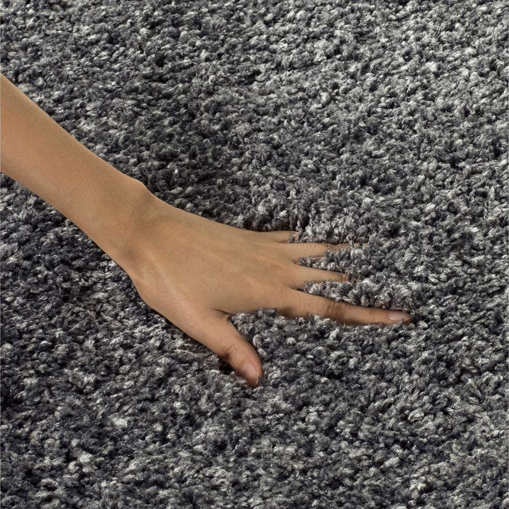 Charcoal Grey Luxury Shaggy Area Carpet