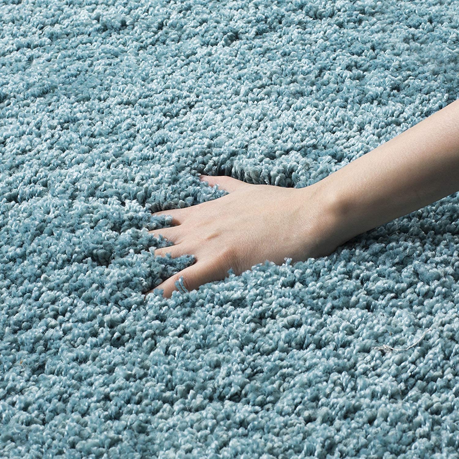 Premium Sky Blue Fluffy Shaggy Carpet