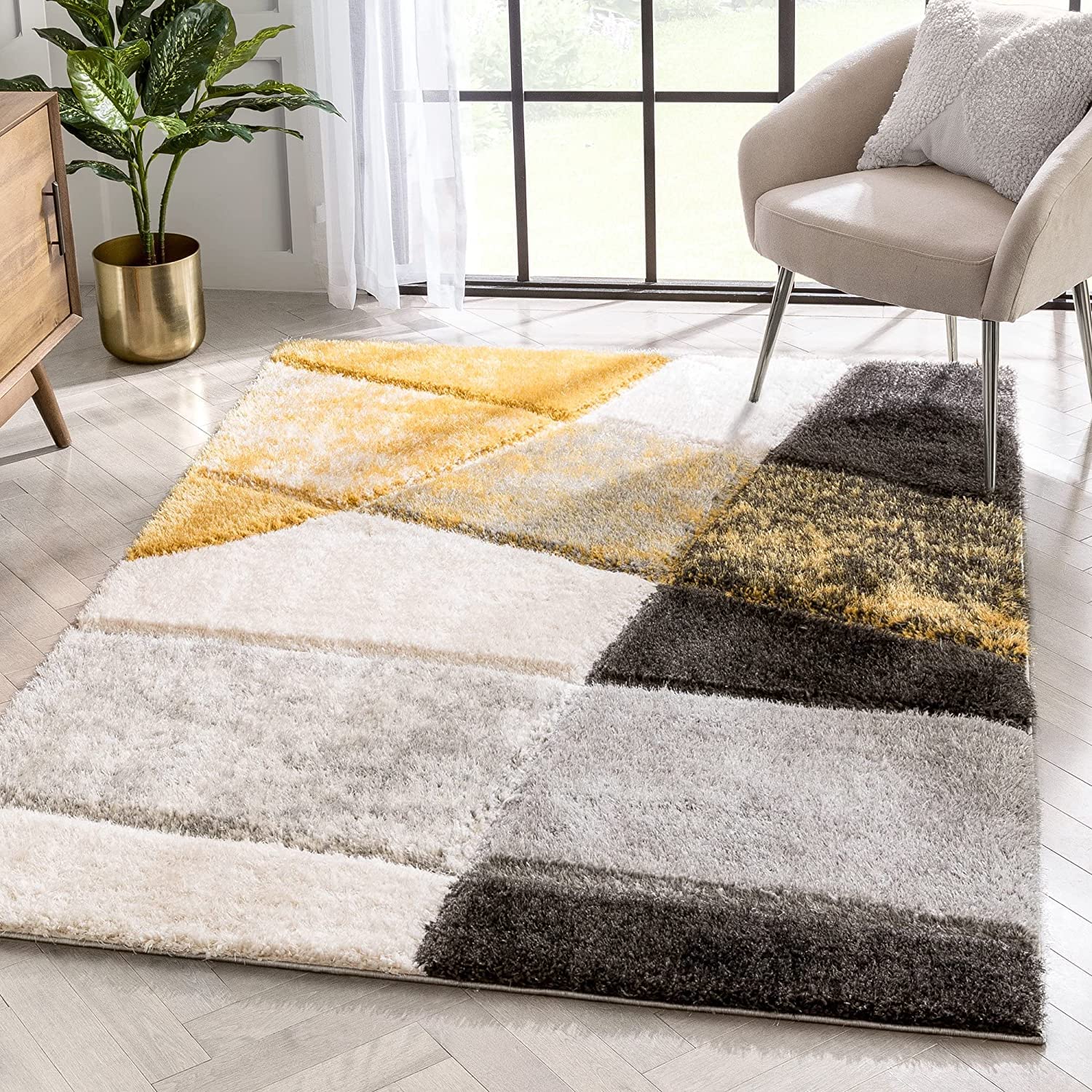 White Designer Comfort Carpet & Rug