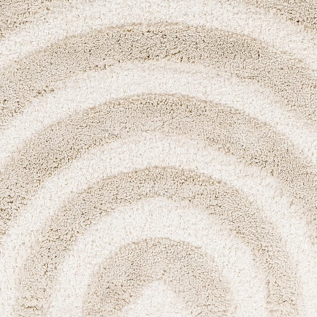 Contemporary Arc White Carpet & Rug