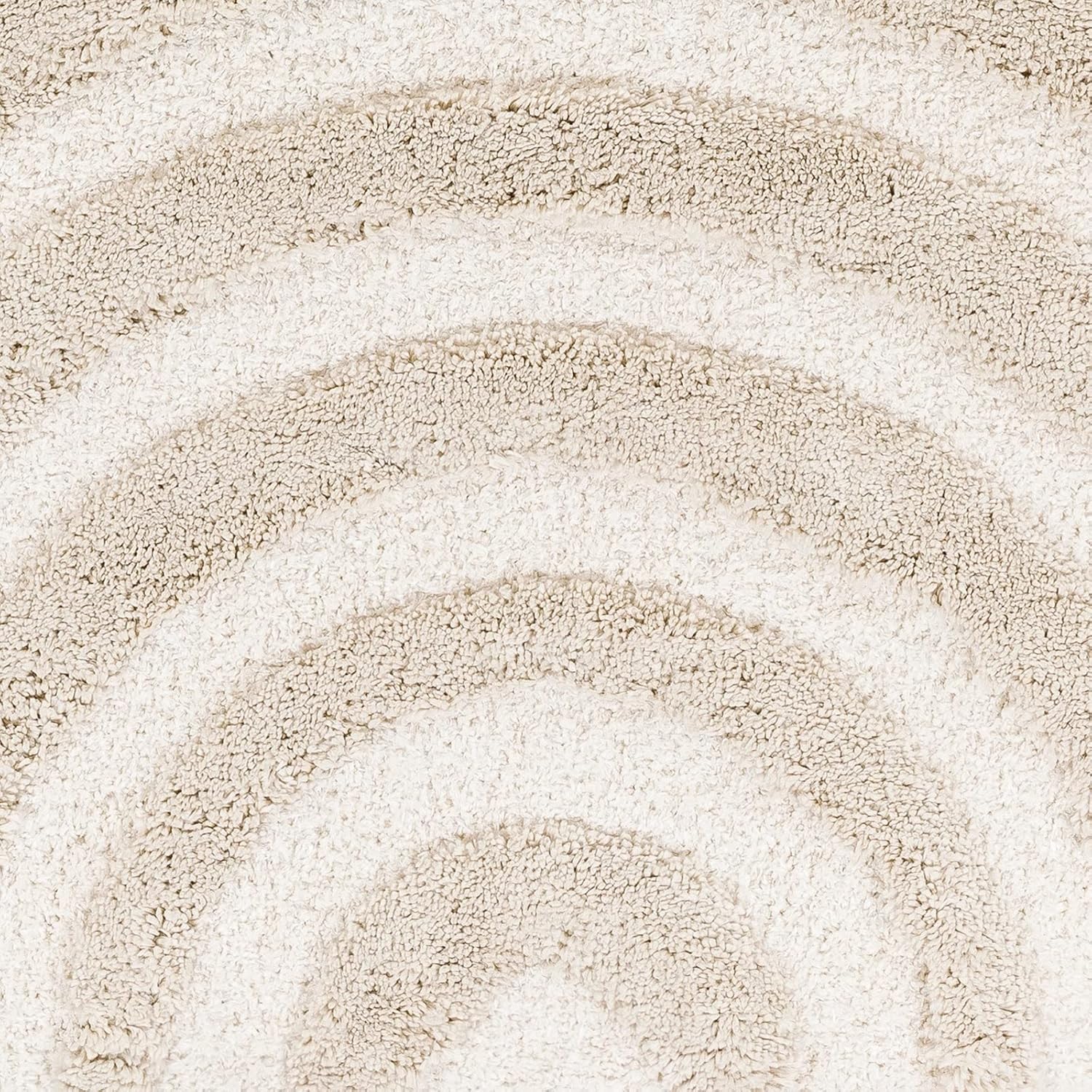 Contemporary Arc White Carpet & Rug