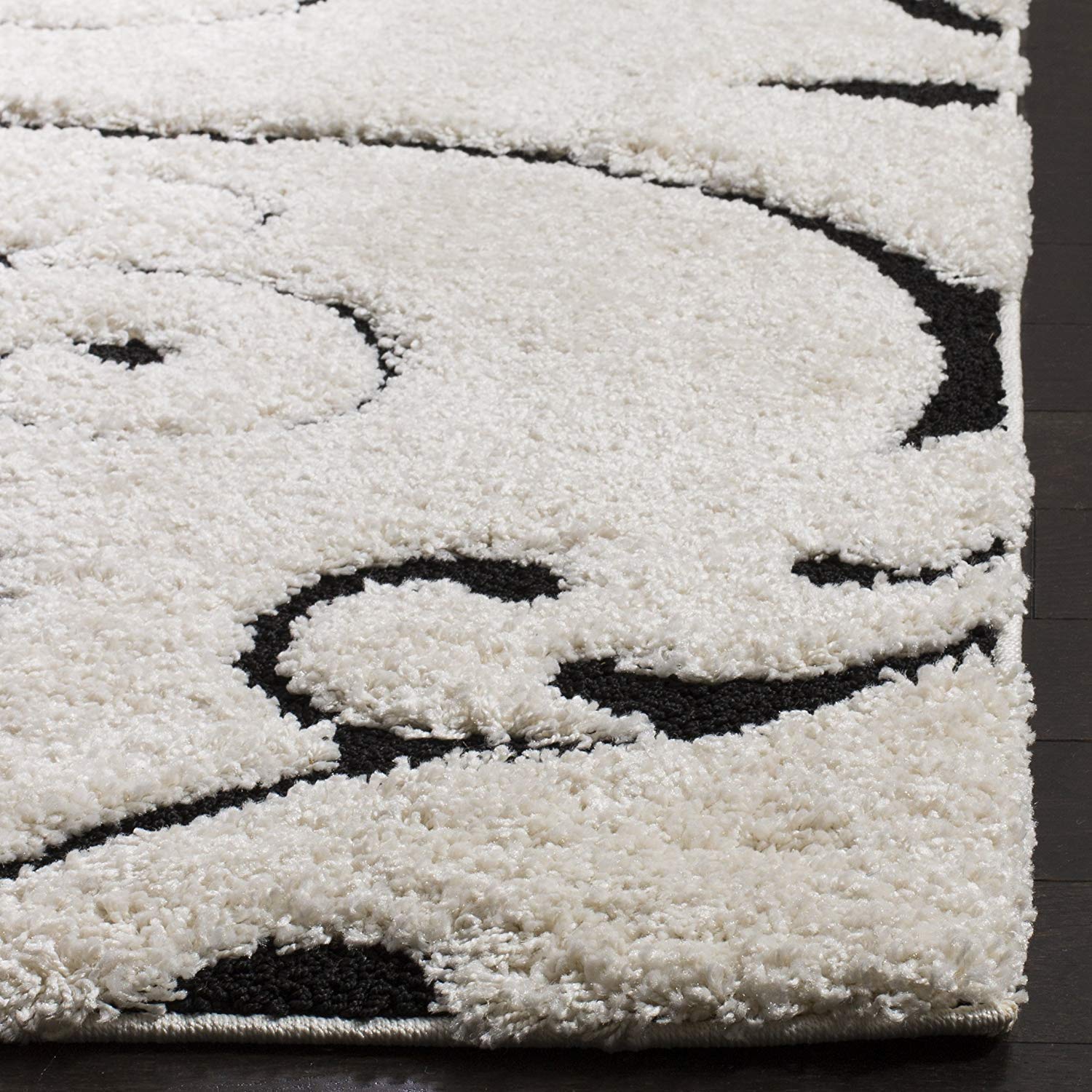 Ivory Swirl Pattern Carpet & Rug