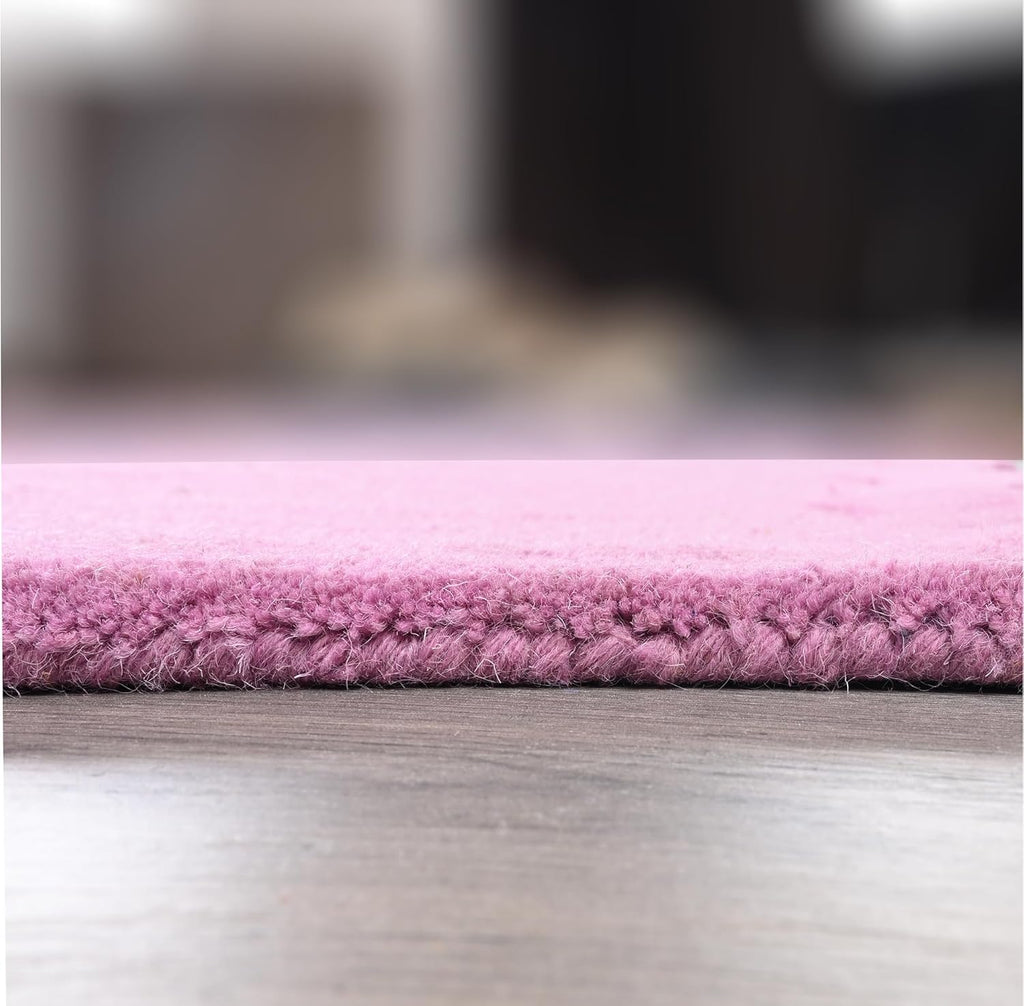 Designer Pink Wave Border Rug
