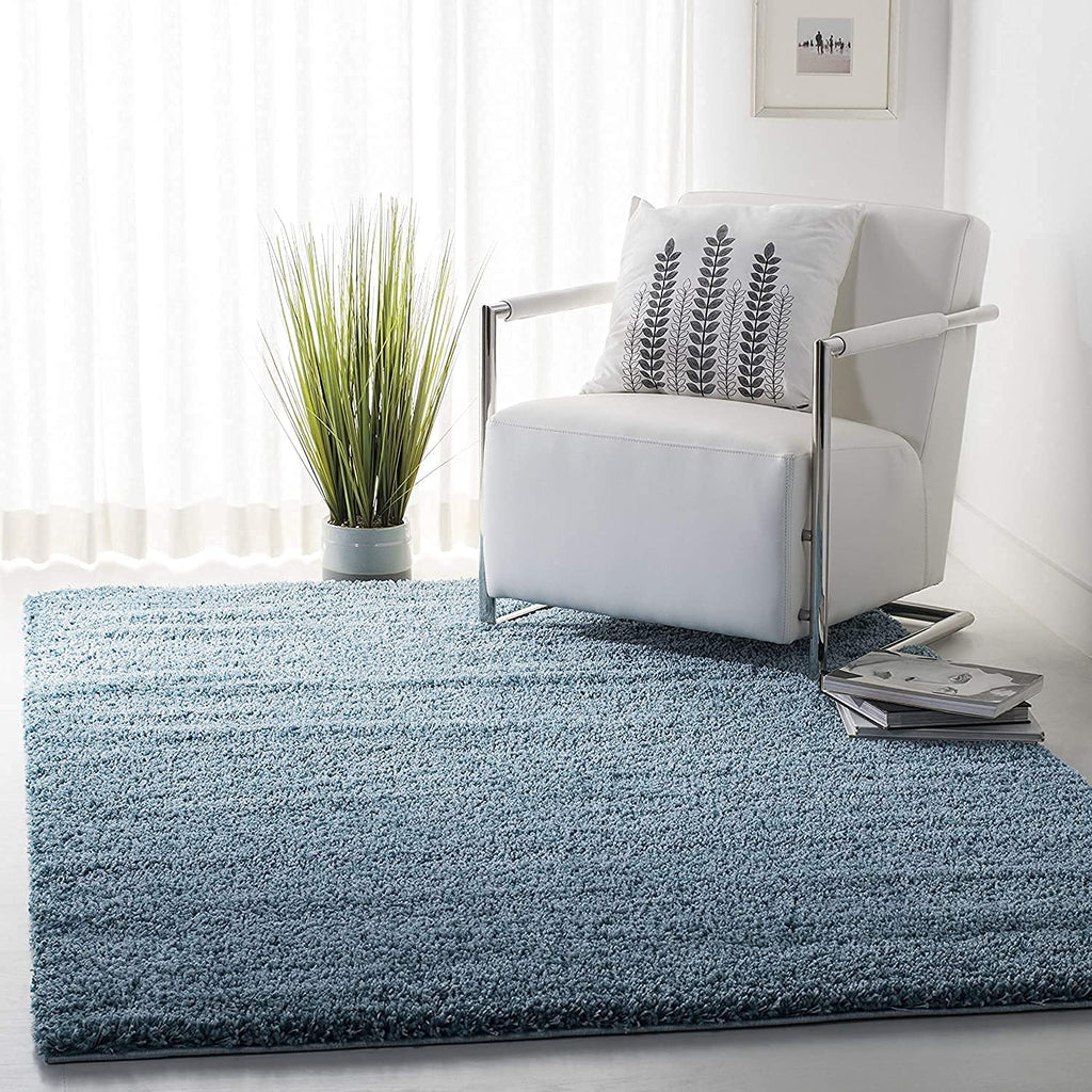 Serene Blue Premium Shaggy Carpet