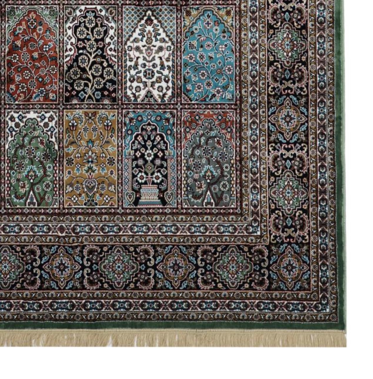 Exquisite Silk Qom Persian Patchwork Rug