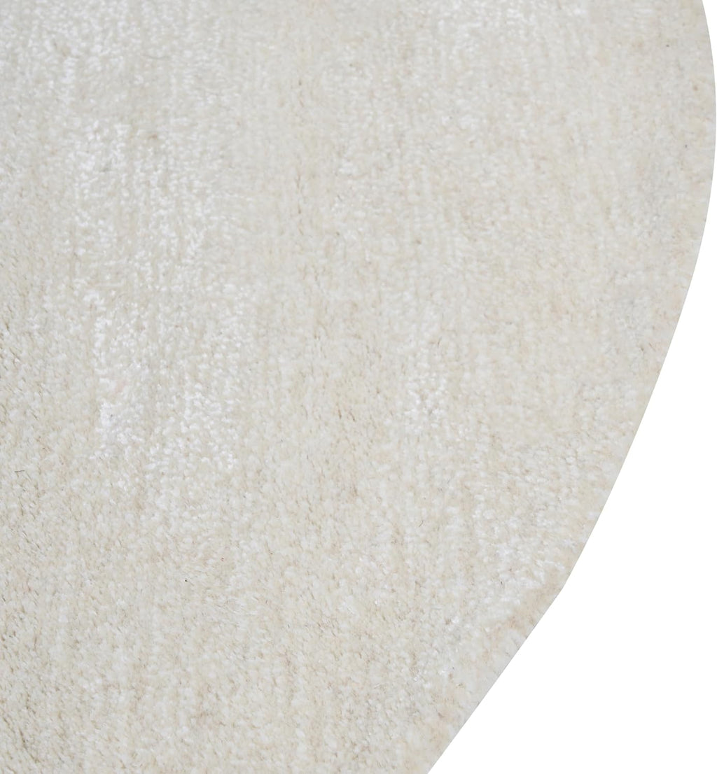 Alabaster Cream Curved Pebble Rug