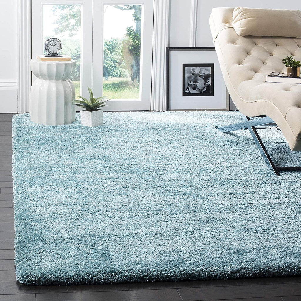 Premium Sky Blue Fluffy Shaggy Carpet