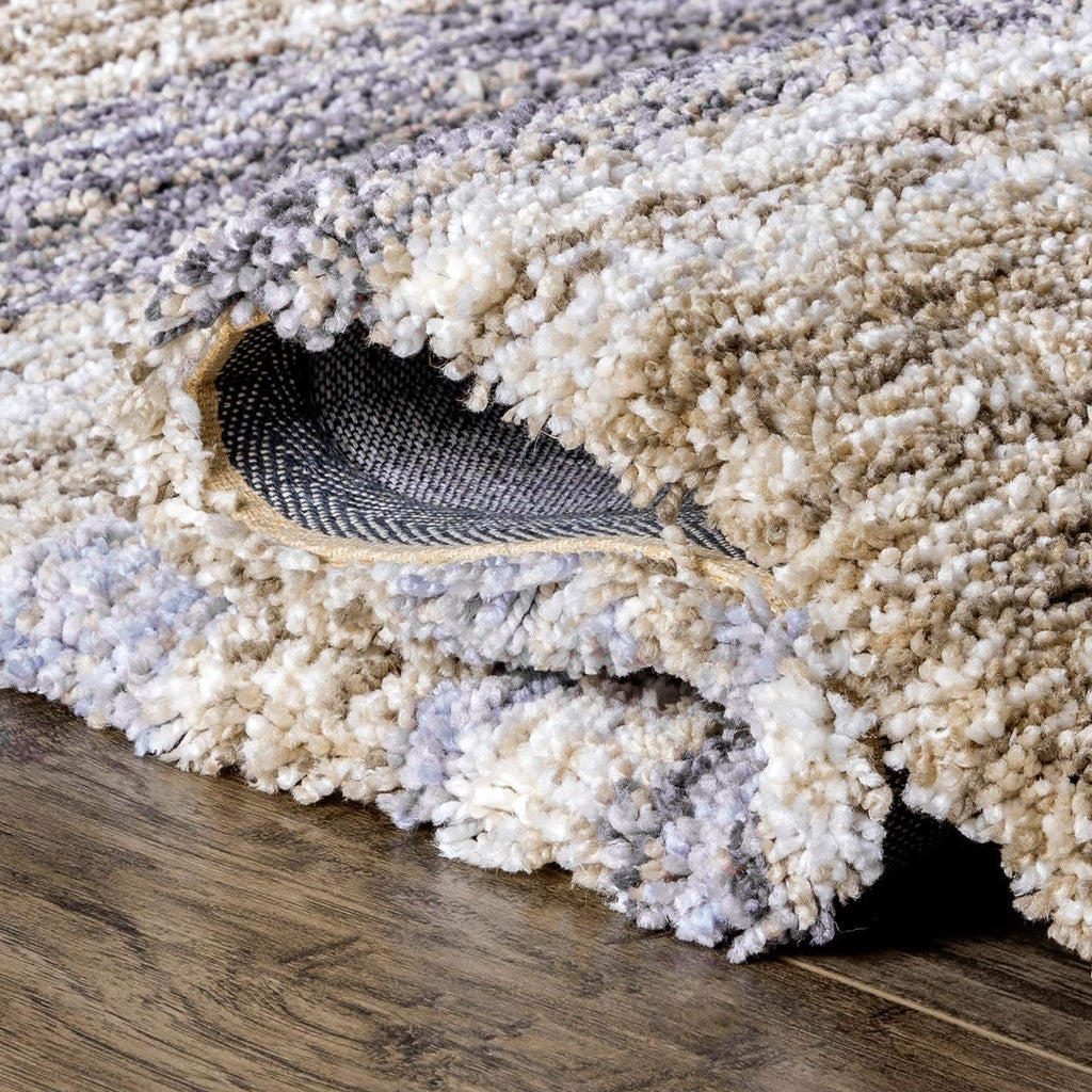 Neutral Beige Contemporary Living Room Carpet