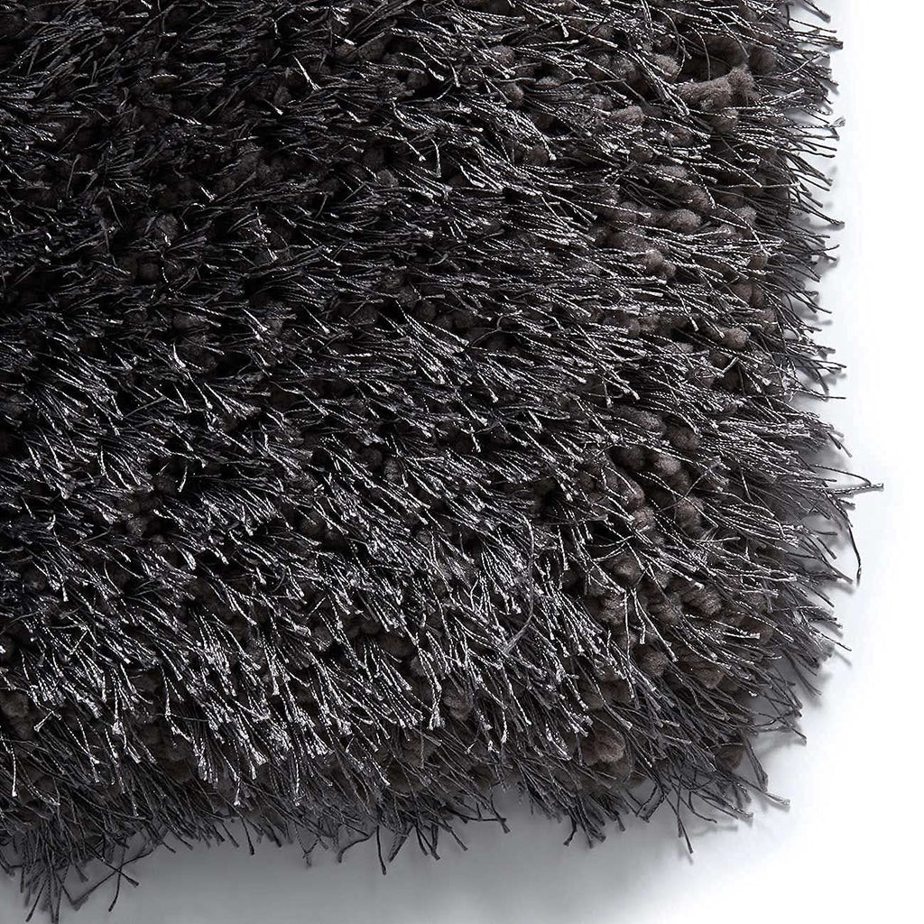Deep Grey Plush Living Room Carpet