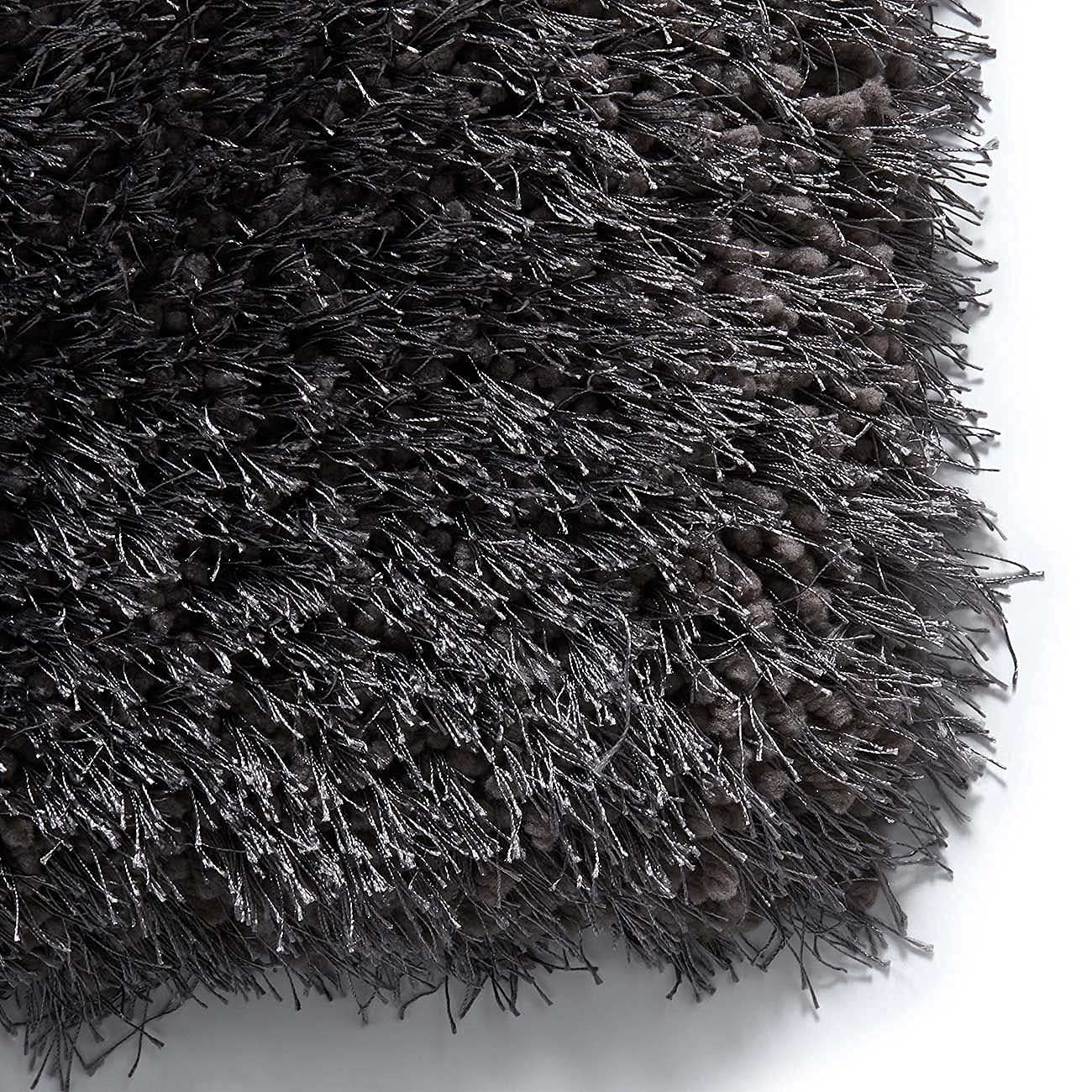 Deep Grey Plush Living Room Carpet